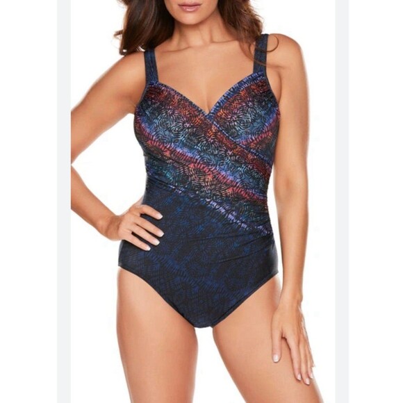 Miraclesuit Tramonto Belle It's A Wrap One Piece Swimsuit 16 Beach Cruise Resort - Picture 3 of 16